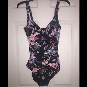 Floral One Piece Swimsuit - SIZE 12 NWT
